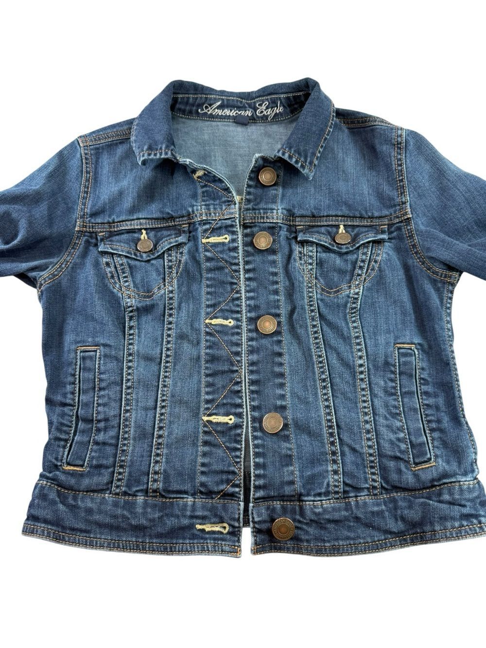 American Eagle Denim Trucker Jean Jacket Size S Americana Normcore